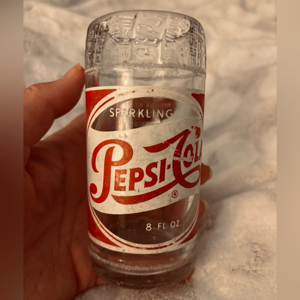 Vintage Sparkling Pepsi Duraglas Drinking Glass - Made from 1940s Pepsi Bottle
